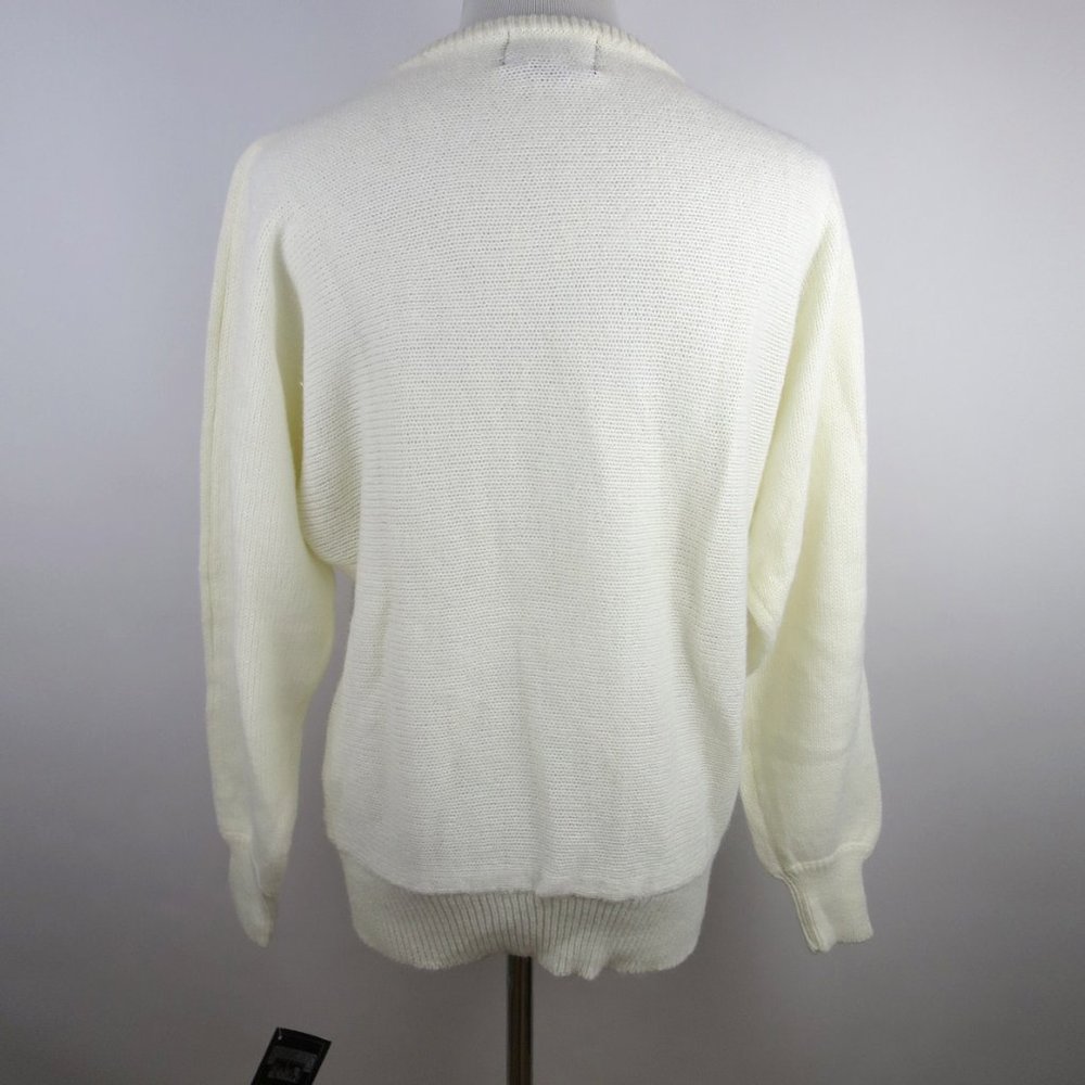 Vtg 80s Deadstock Beaded Sweater Size L - Picture 9 of 11